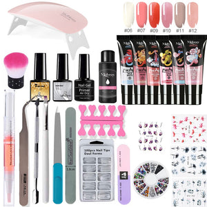 Poly Gel Nail Kit w/ UV Lamp 26pc set