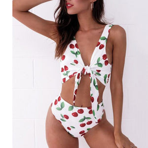 Cherry Knotted Bikini