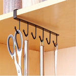 Under-Cabinet Hanger Rack (6 Hooks)