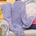 Handmade Chunky Knitted Throw Blanket