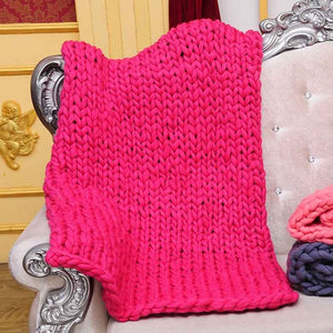 Handmade Chunky Knitted Throw Blanket