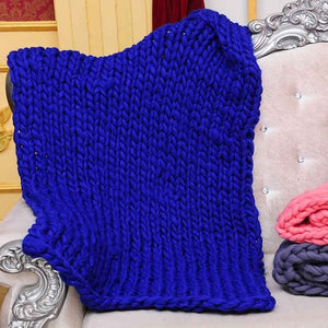 Handmade Chunky Knitted Throw Blanket