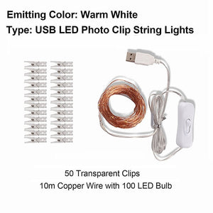 Photo Clip LED Fairy String Lights