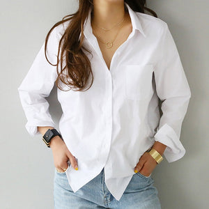 Solid White Button Down